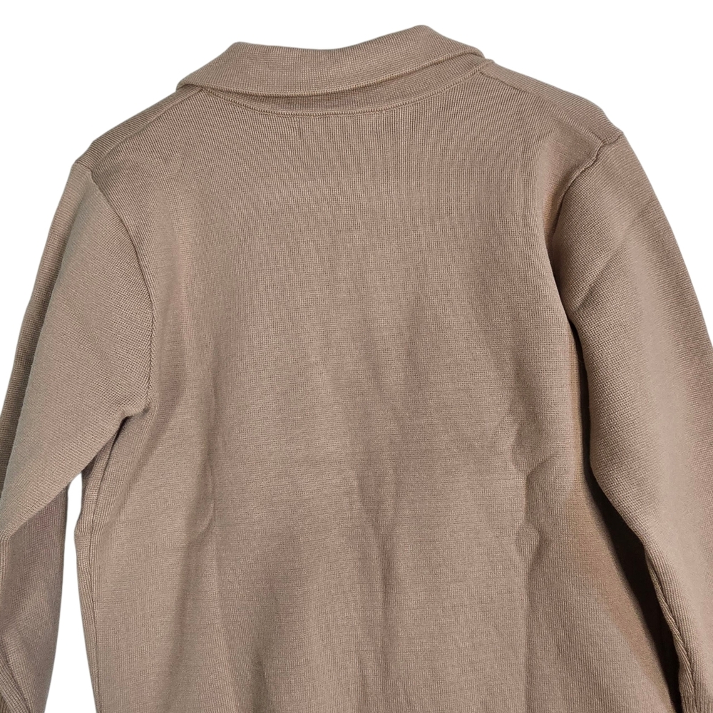 ANRABESS Women Size S, Camel Color Long Open Front Cardigan With Front Lapel NWT - Picture 9 of 11